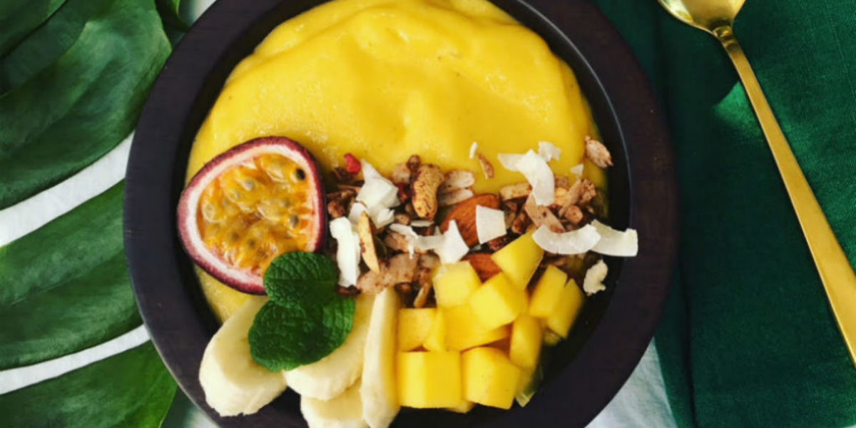 Tropical mango smoothie